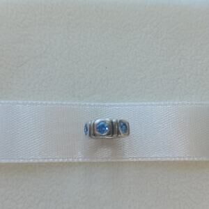 Pandora Blue CZ Trinity Spacer Charm